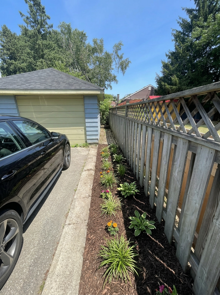 After: Driveway edge cleanup & new border bed — London, ON